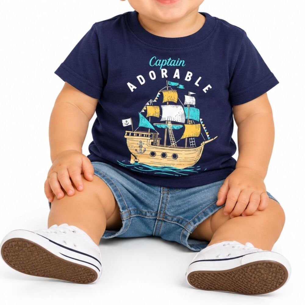 🔥 5 for $30 🔥 Carters Boys Captain Adorable T-Shirt | 6-9M